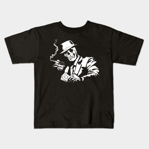 Skeleton gangster Kids T-Shirt by Mammoths